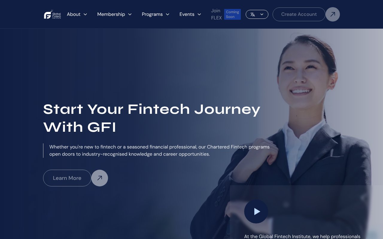 Screenshot of globalfintechinstitute.org