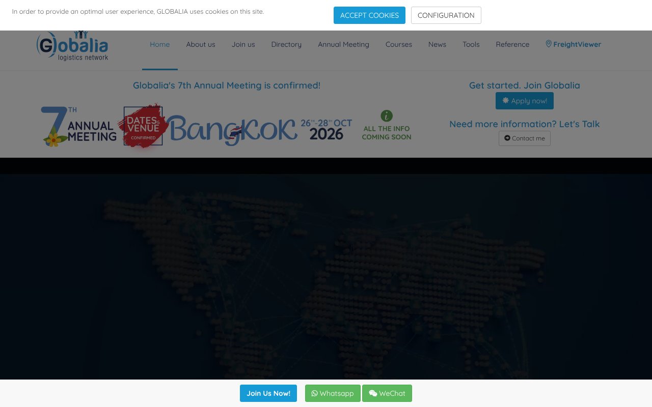 Screenshot of globalialogisticsnetwork.com