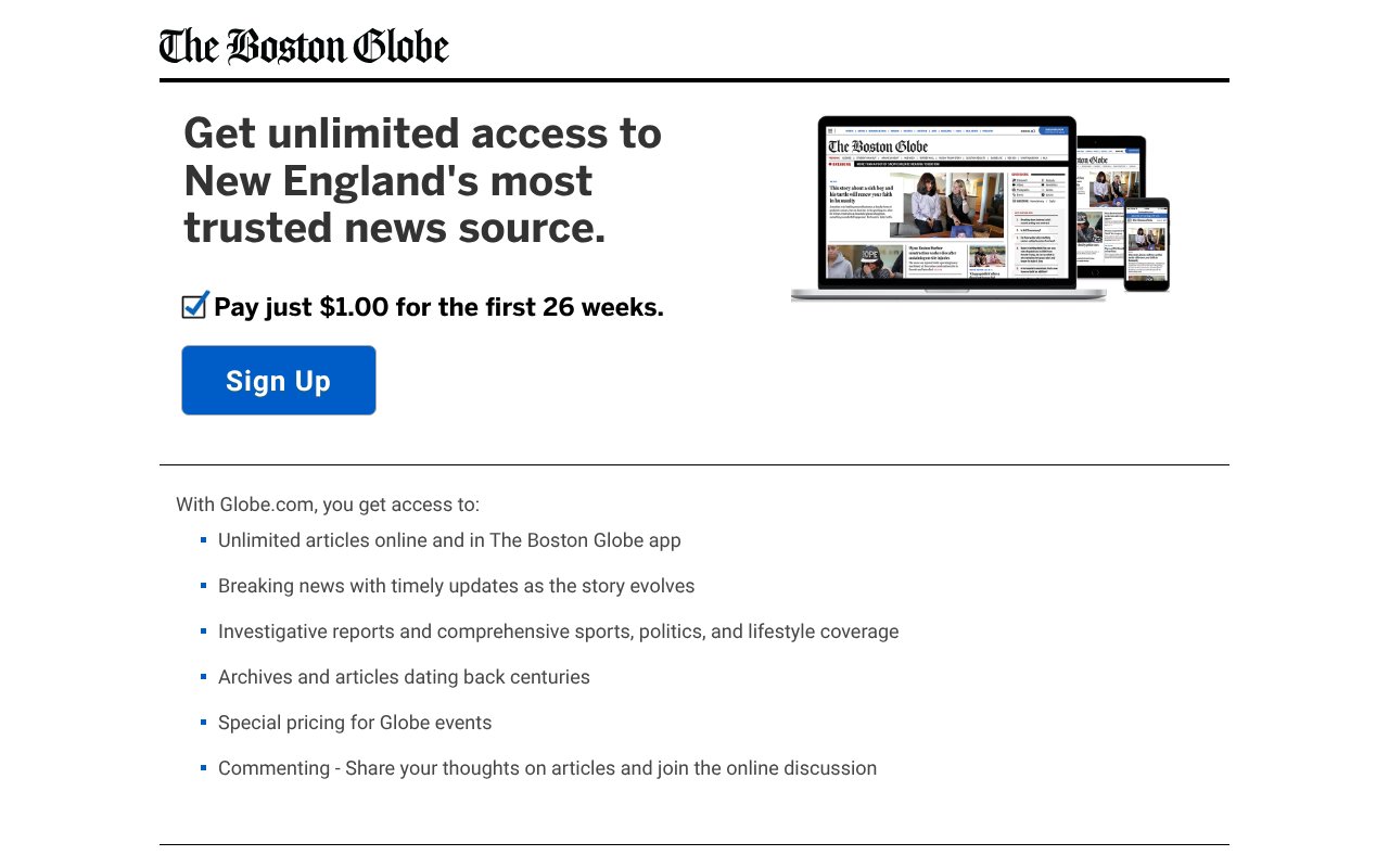 Screenshot of globe.com