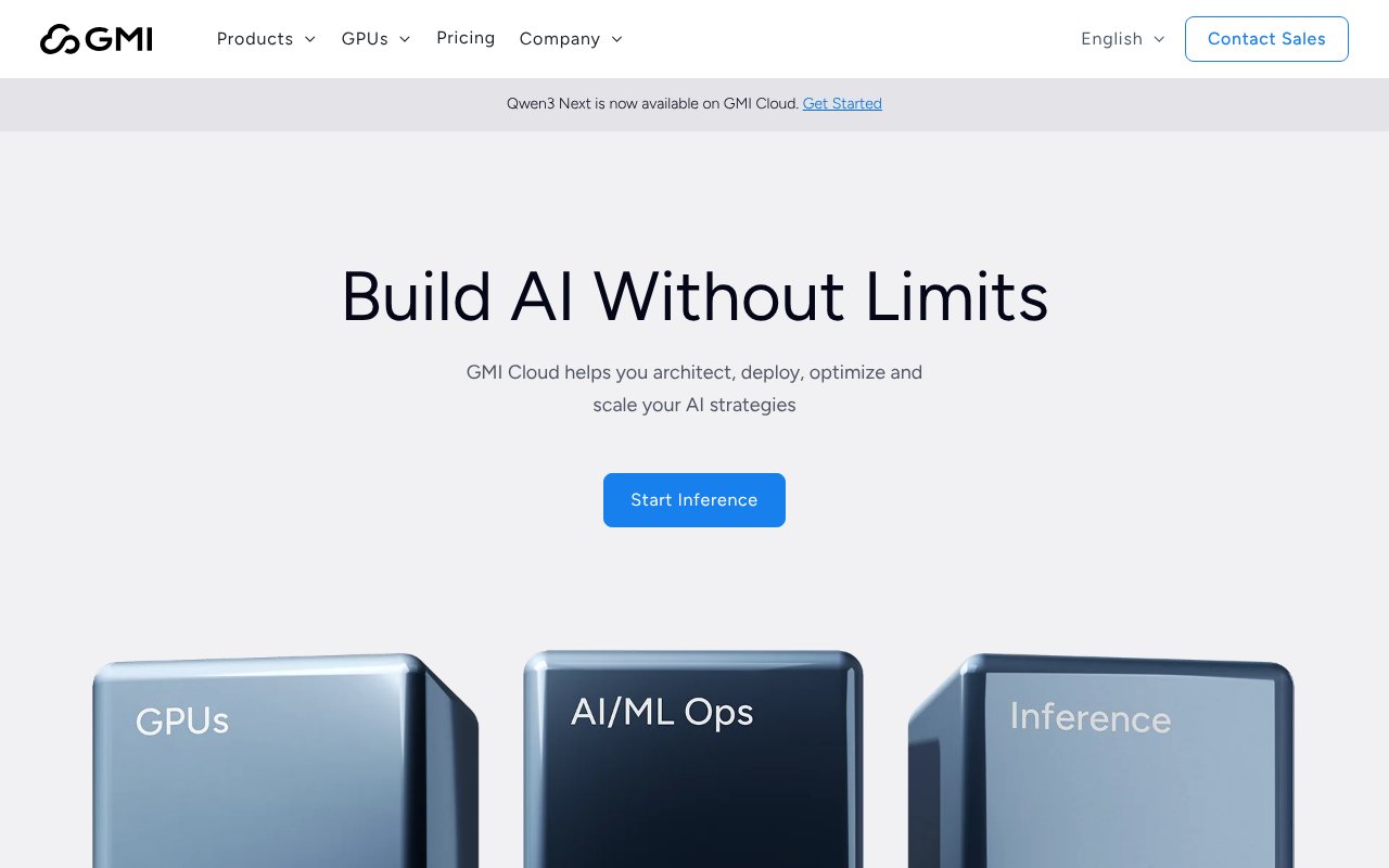 Screenshot of gmicloud.ai