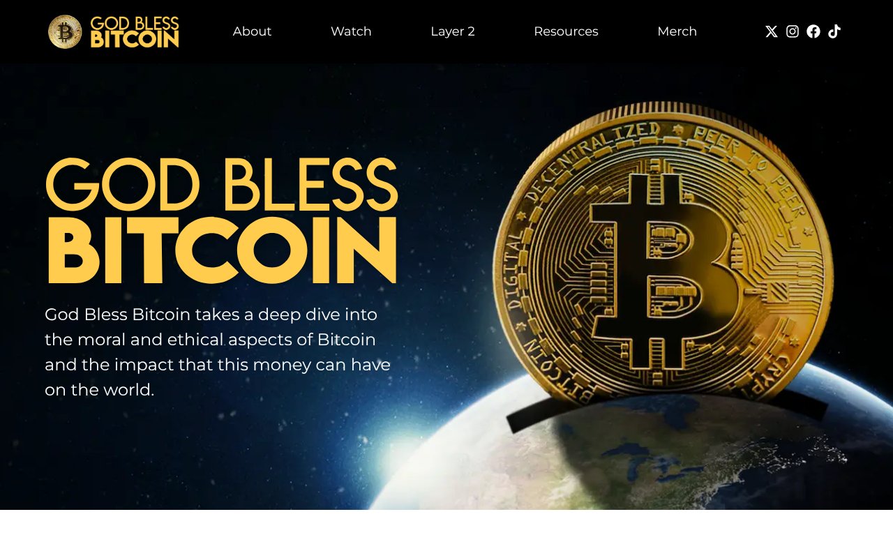 Screenshot of godblessbitcoin.movie