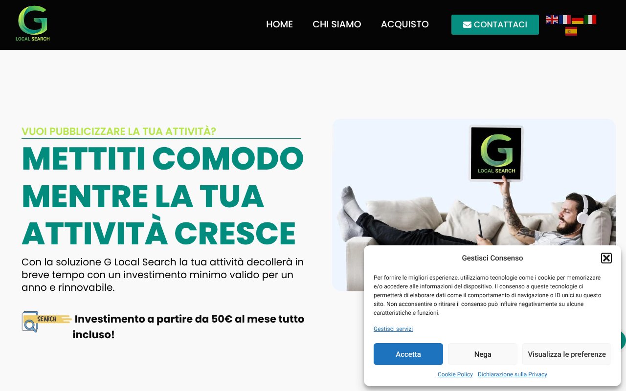 Screenshot of googlelocalsearch.it