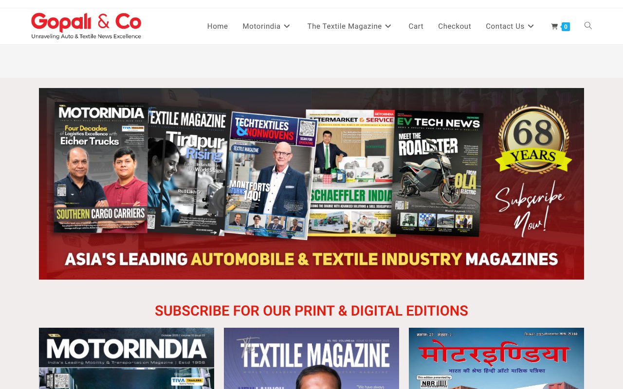 Screenshot of gopalisubscriptions.in