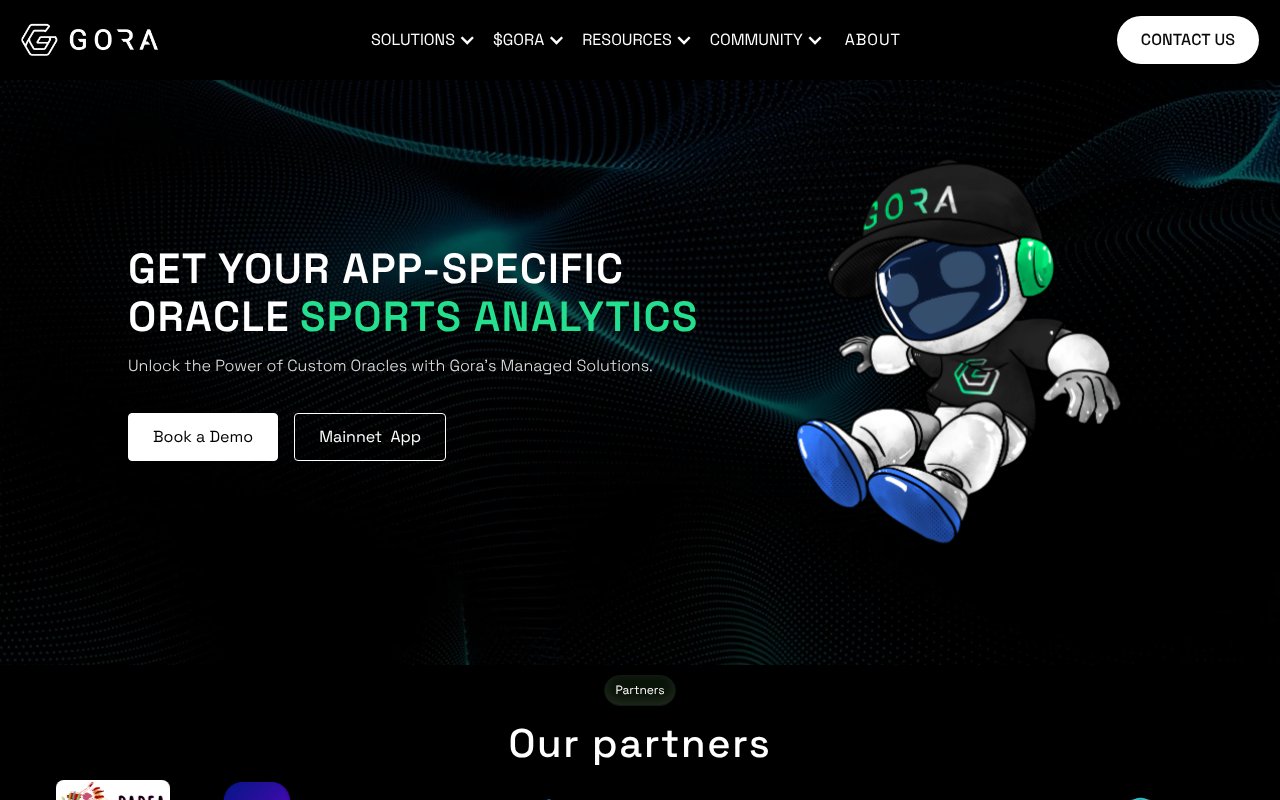 Screenshot of gora.io