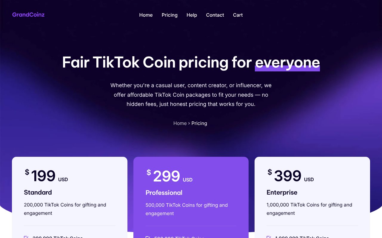 Screenshot of grandcoinz.com