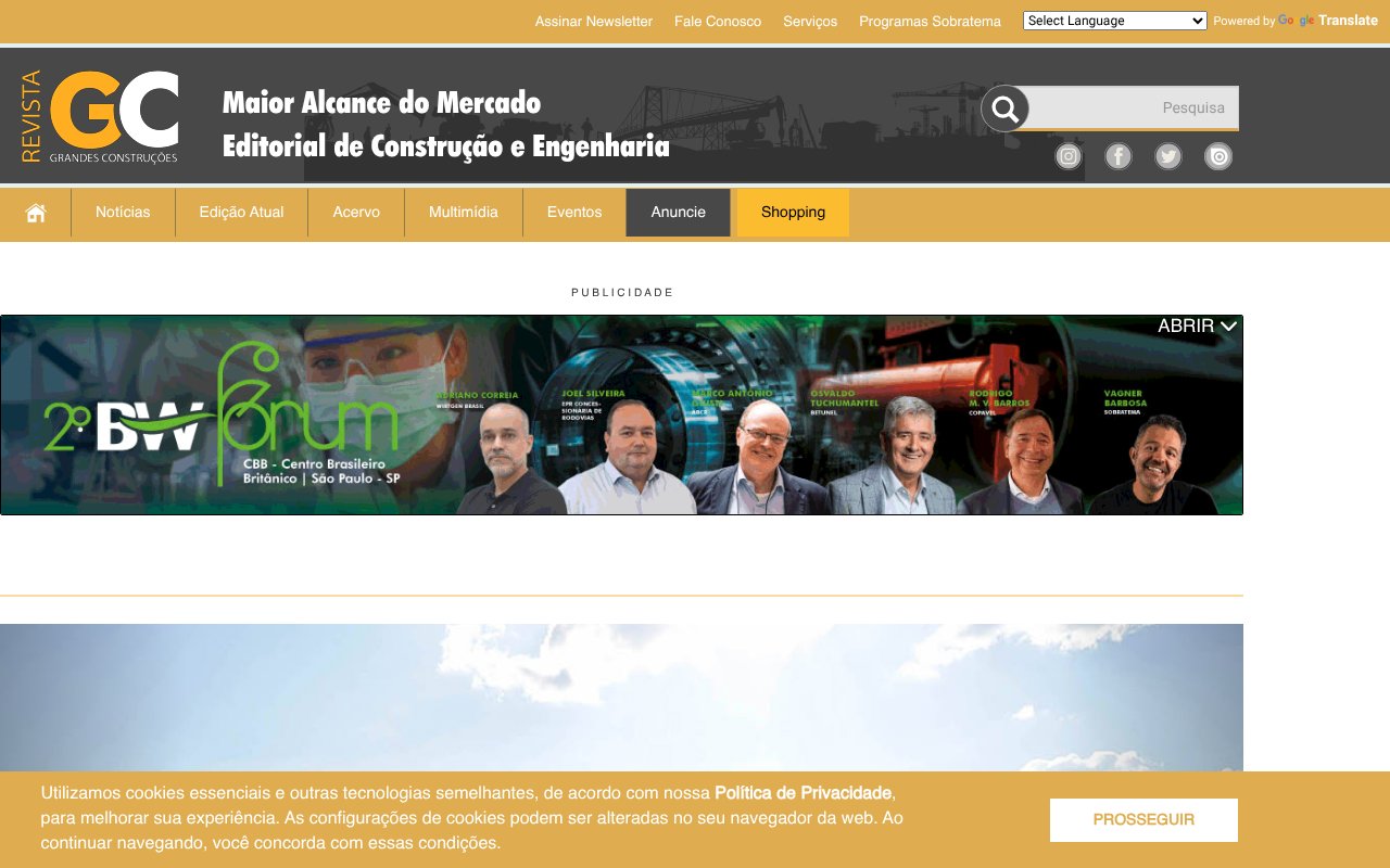 Screenshot of grandesconstrucoes.com.br