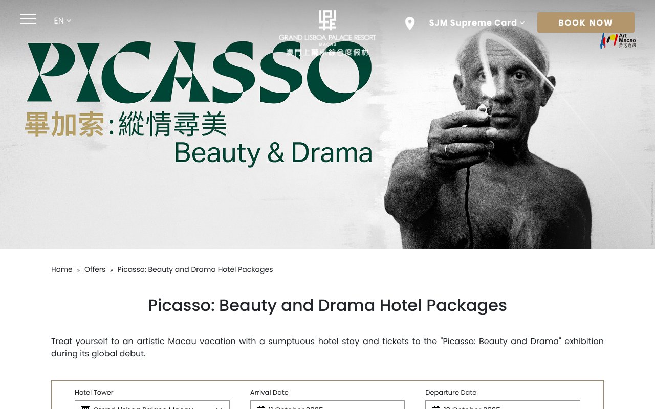 Screenshot of grandlisboapalace.com