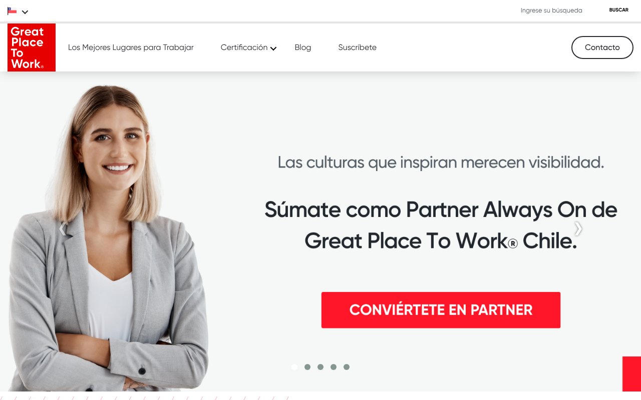 Screenshot of greatplacetowork.cl