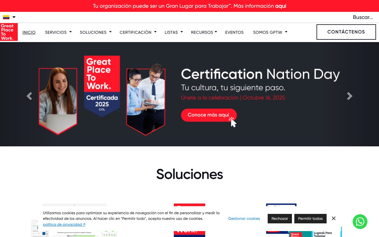 Screenshot of greatplacetowork.com.co