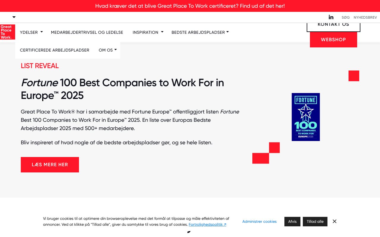 Screenshot of greatplacetowork.dk