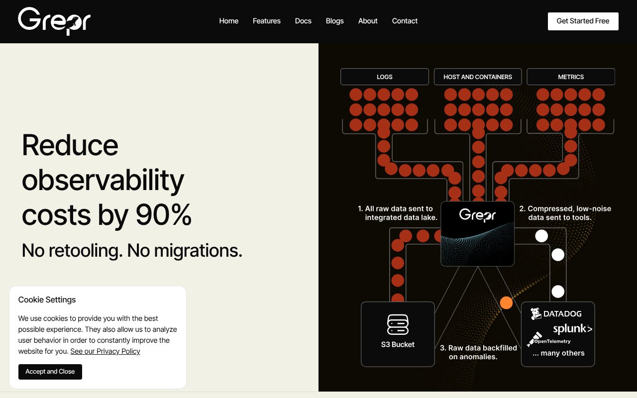 Screenshot of grepr.ai