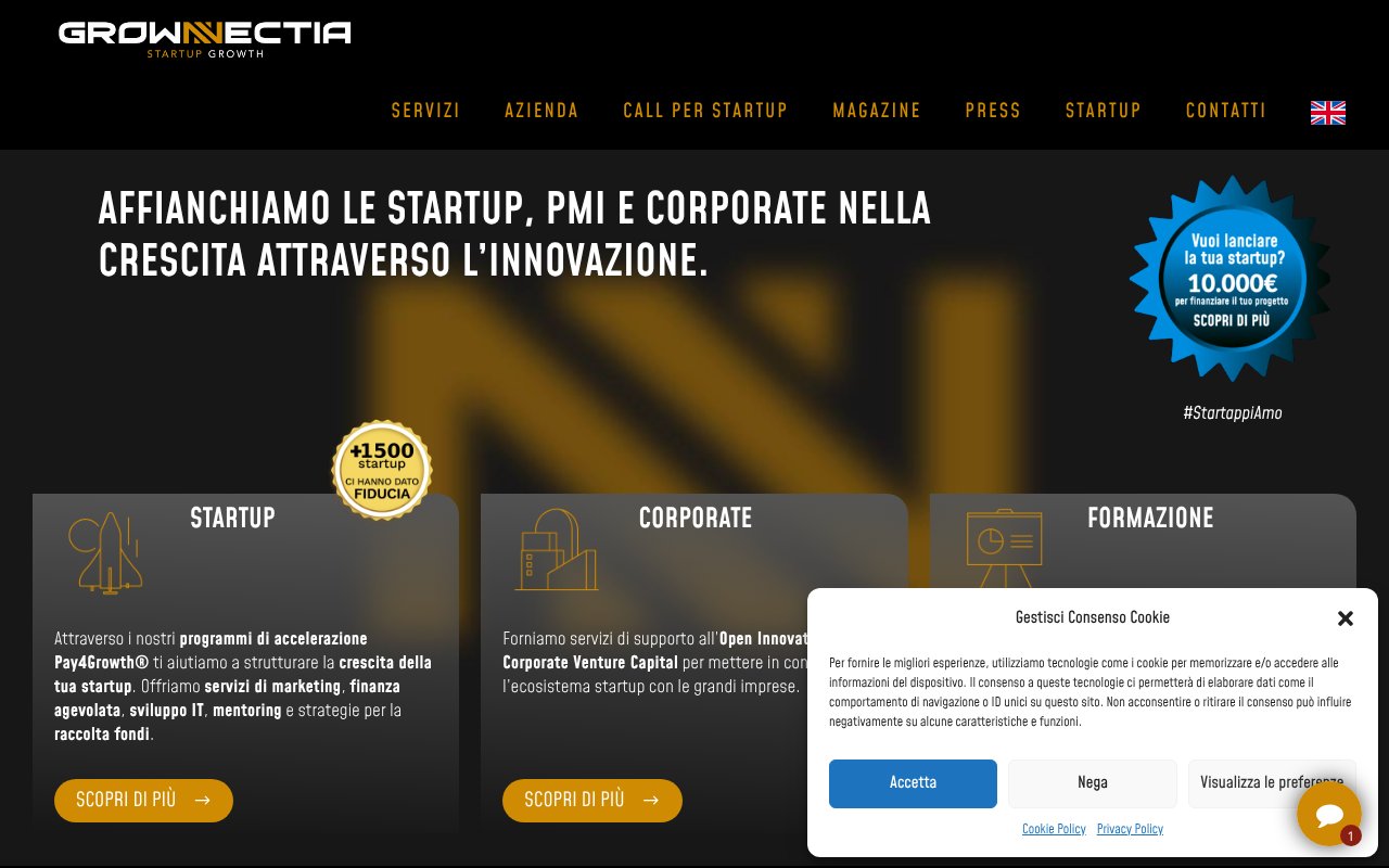 Screenshot of grownnectia.com