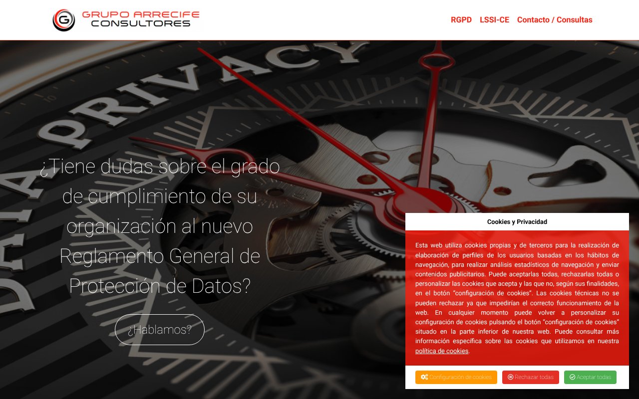 Screenshot of grupoarrecife.com