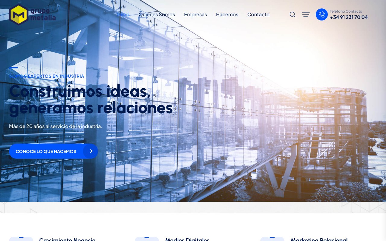 Screenshot of grupometalia.com
