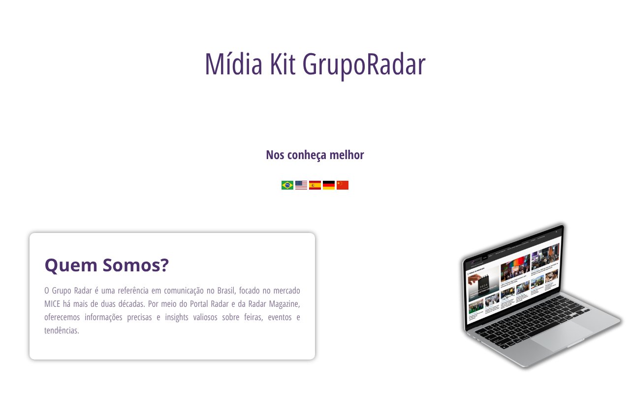 Screenshot of gruporadar.com.br