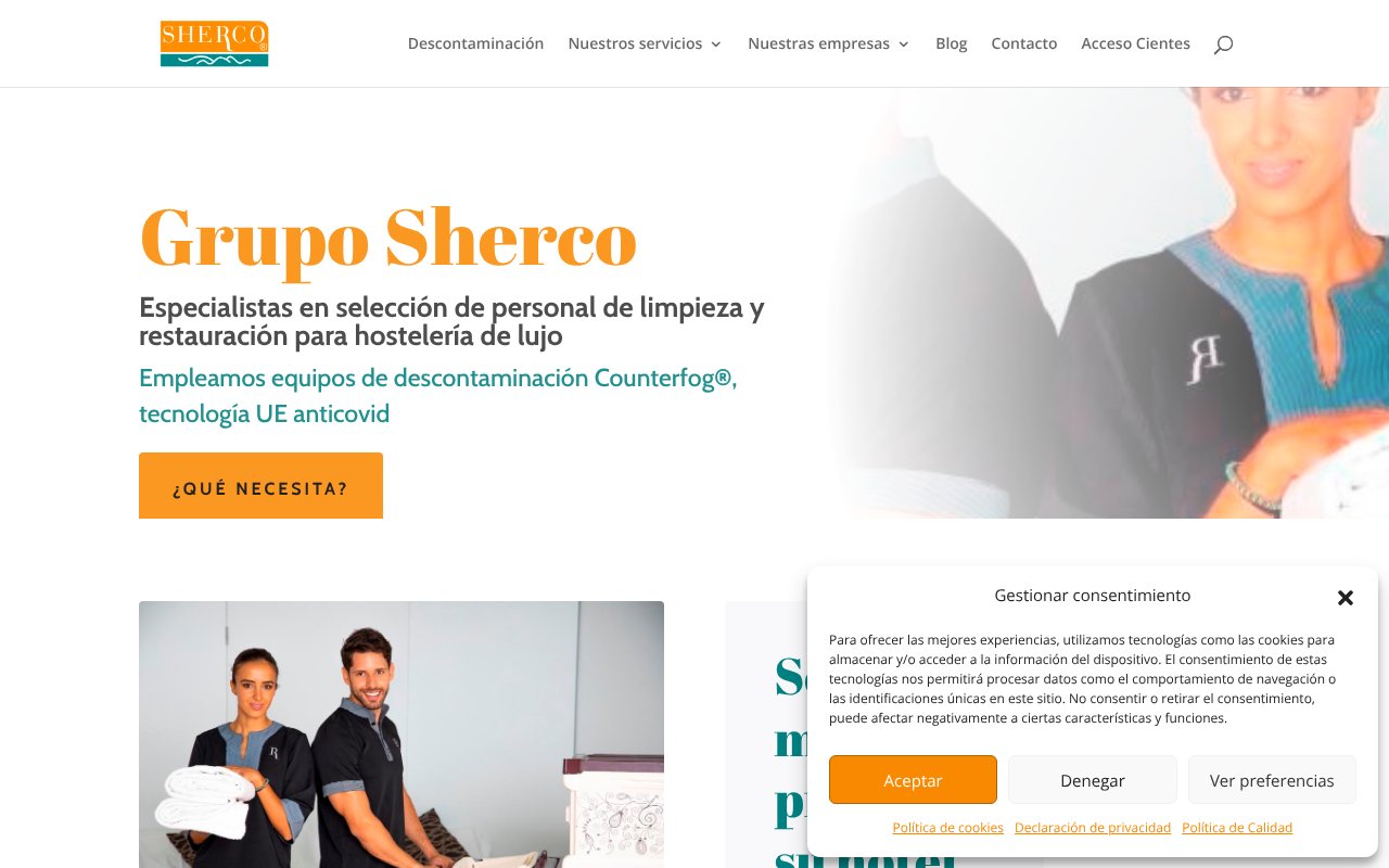 Screenshot of gruposherco.com