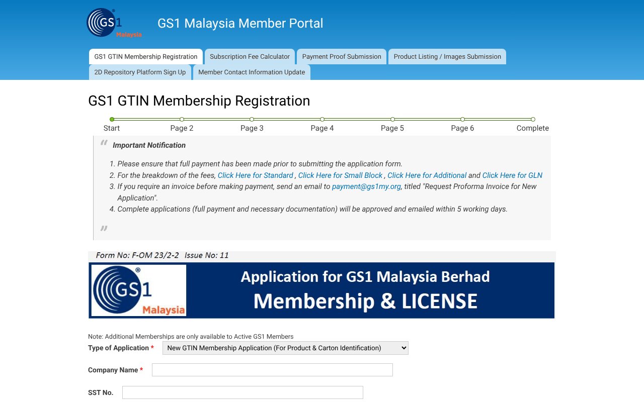 Screenshot of gs1my.com