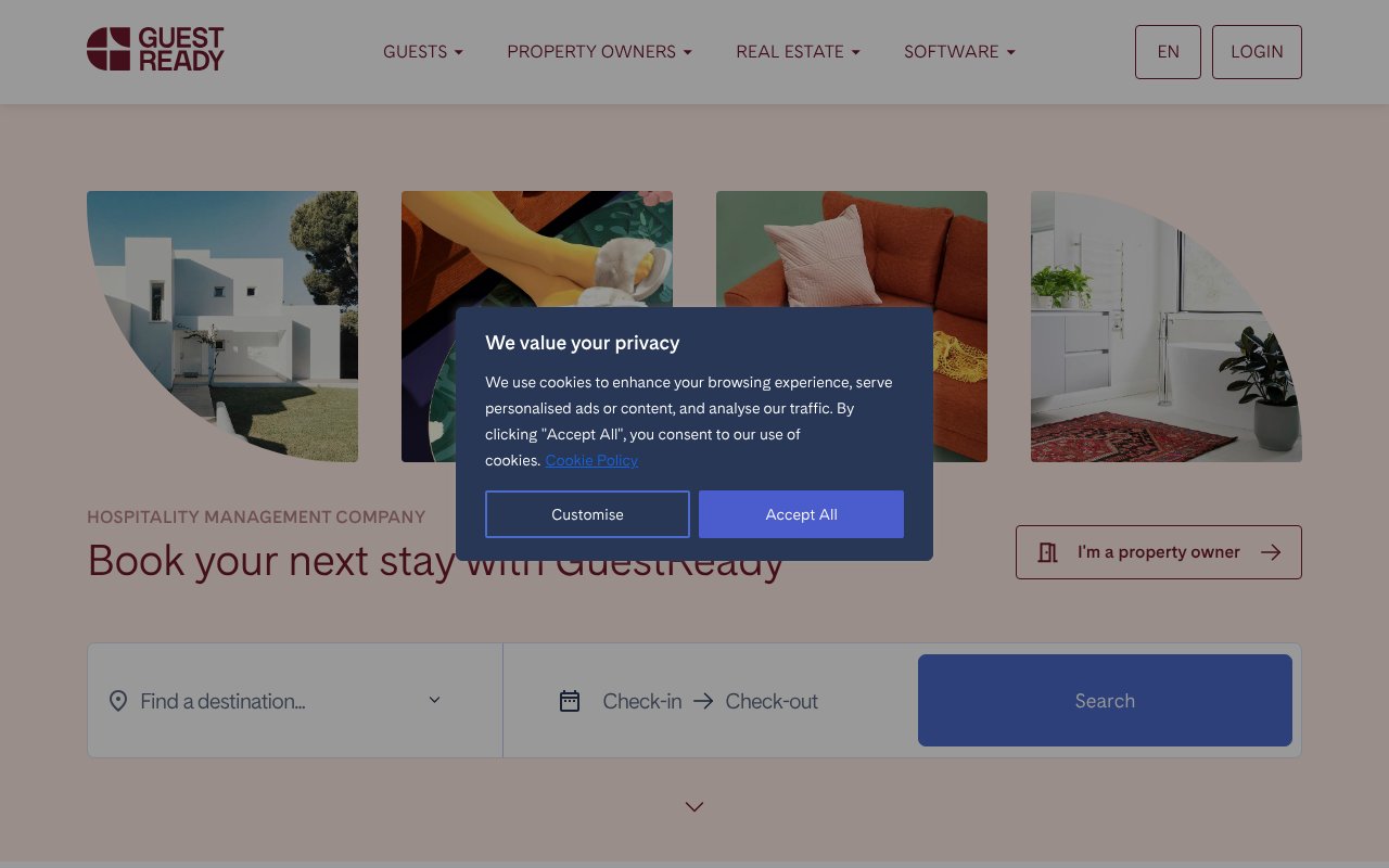 Screenshot of guestready.com