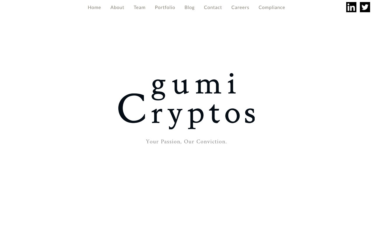 Screenshot of gumi-cryptos.com