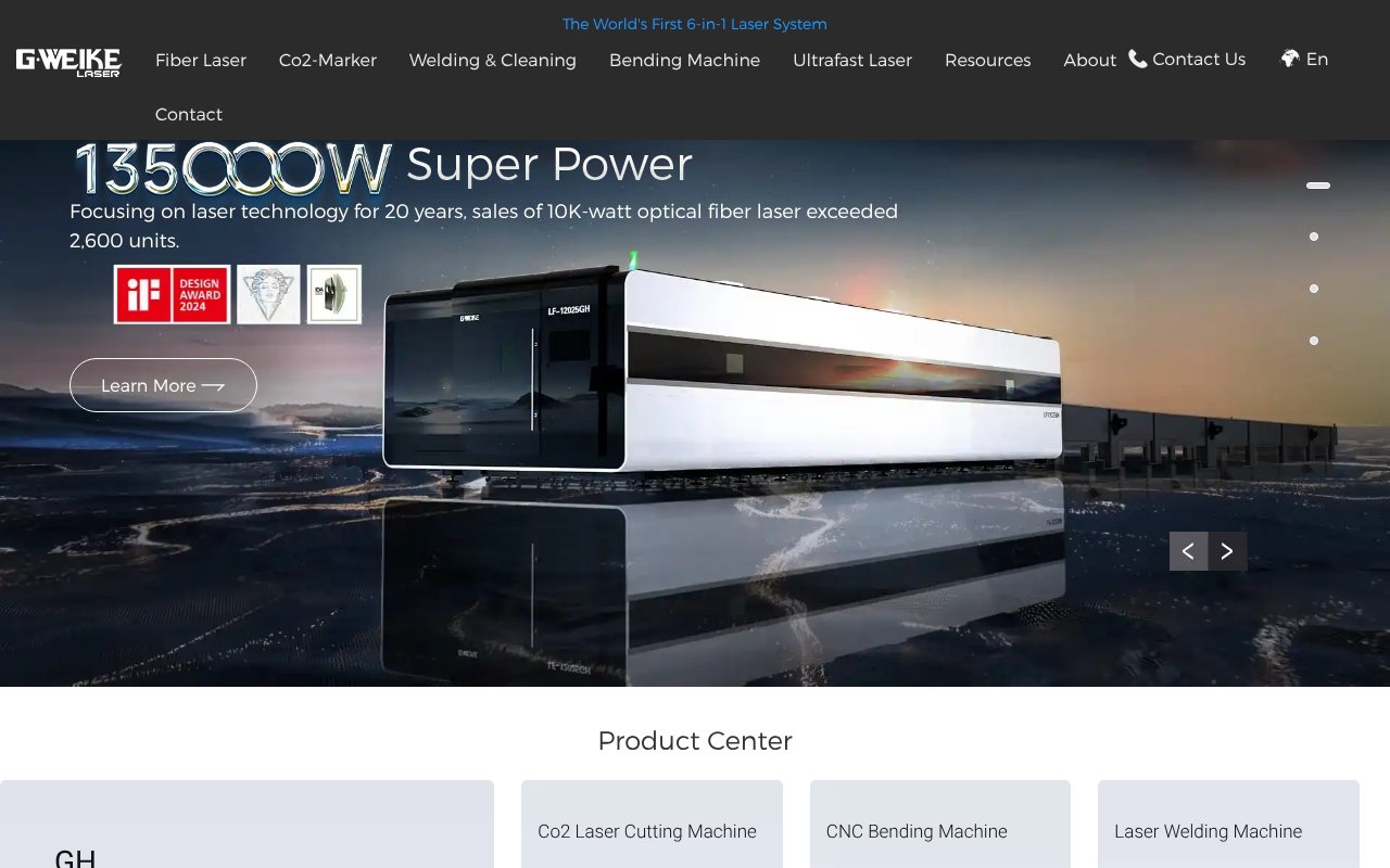Screenshot of gwklaser.com
