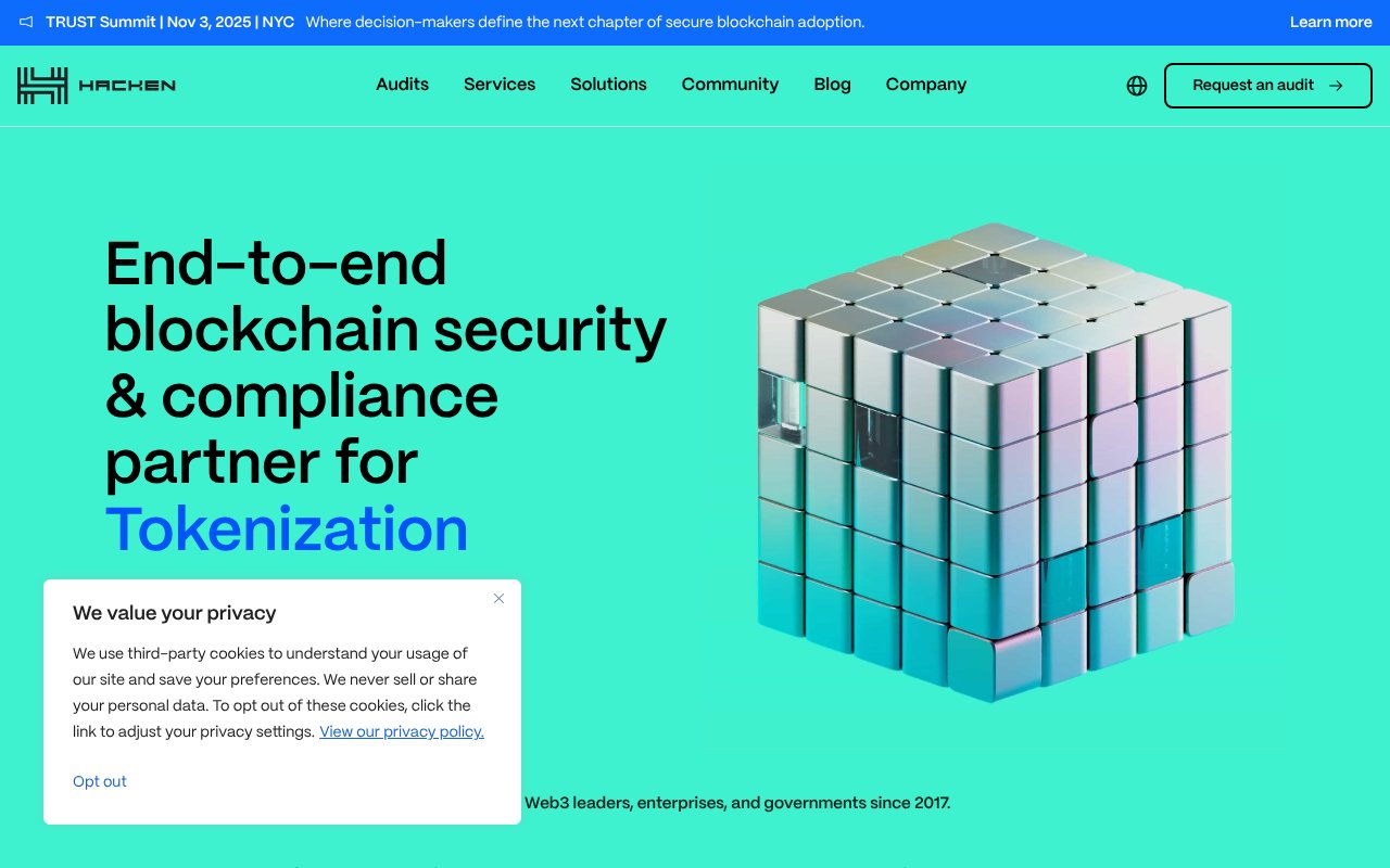 Screenshot of hacken.io
