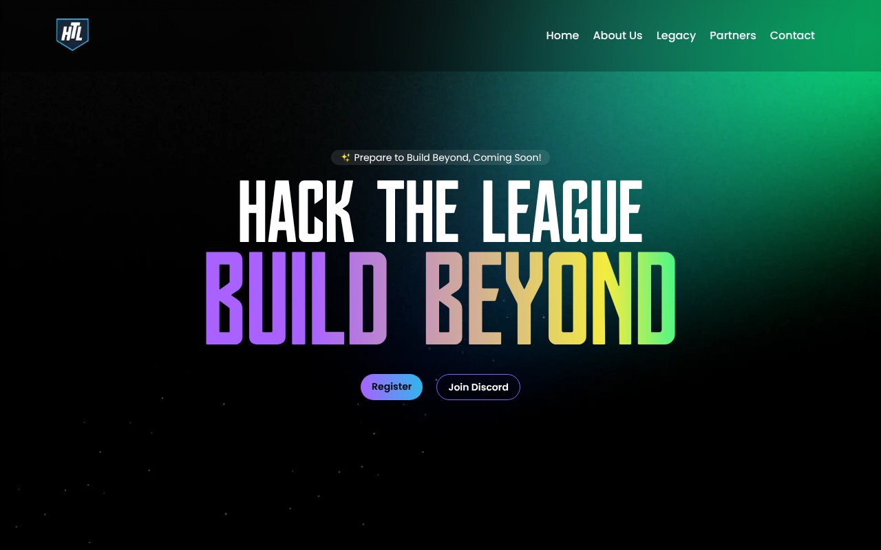 Screenshot of hacktheleague.com