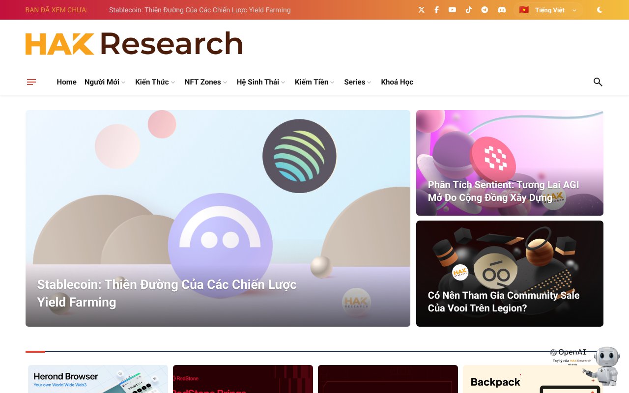 Screenshot of hakresearch.com