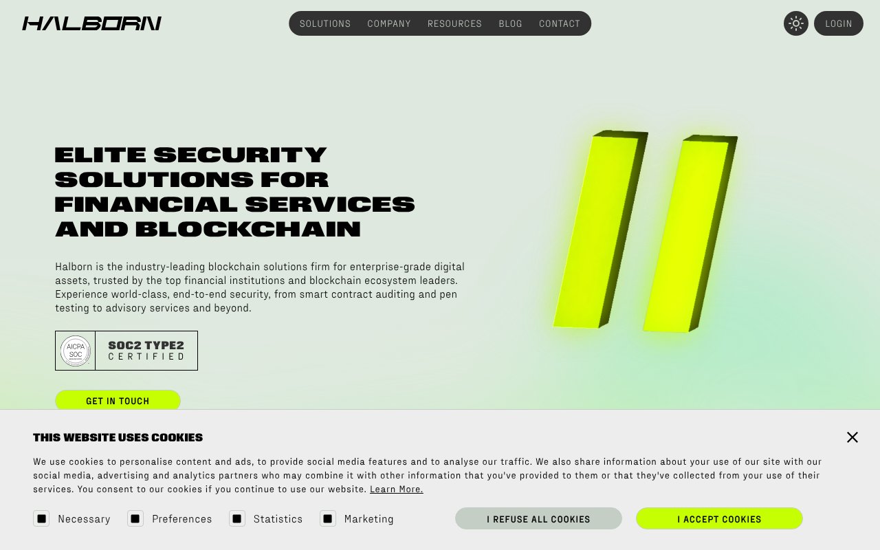 Screenshot of halborn.com