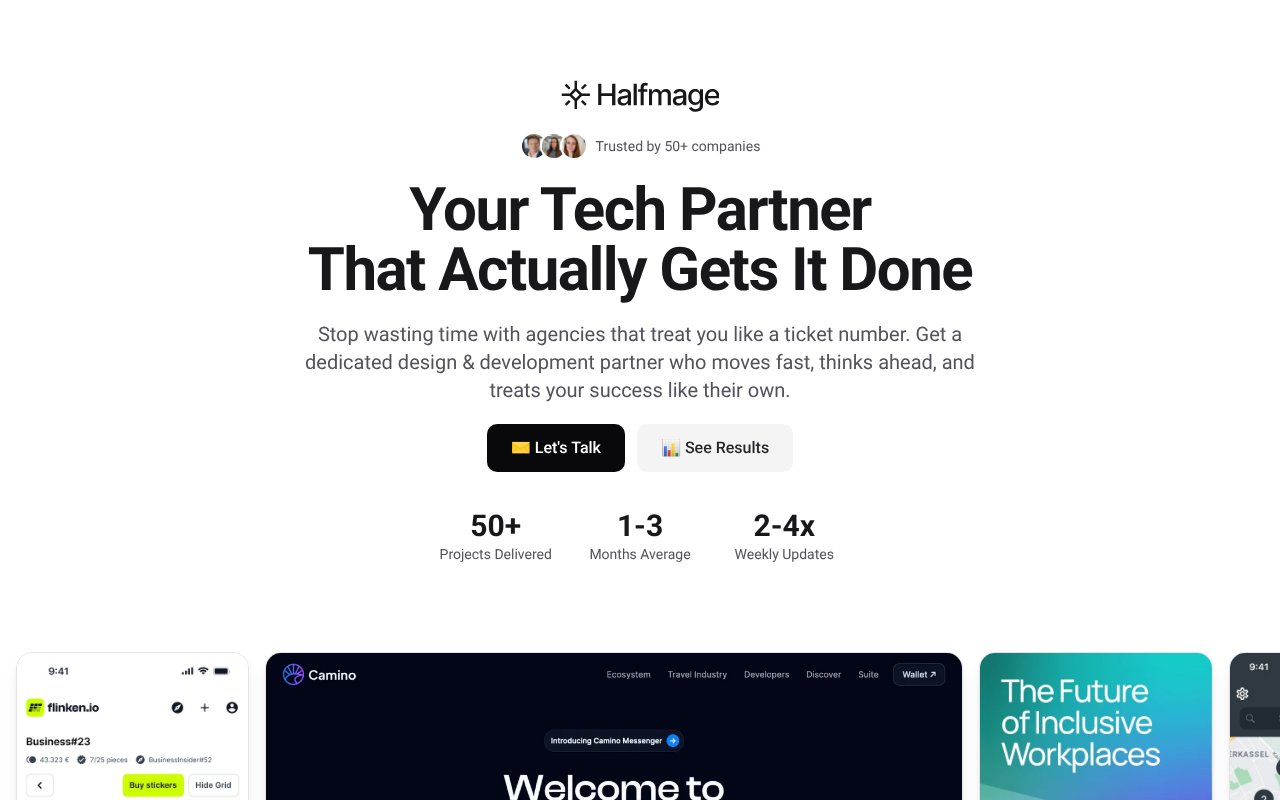 Screenshot of halfmage.com