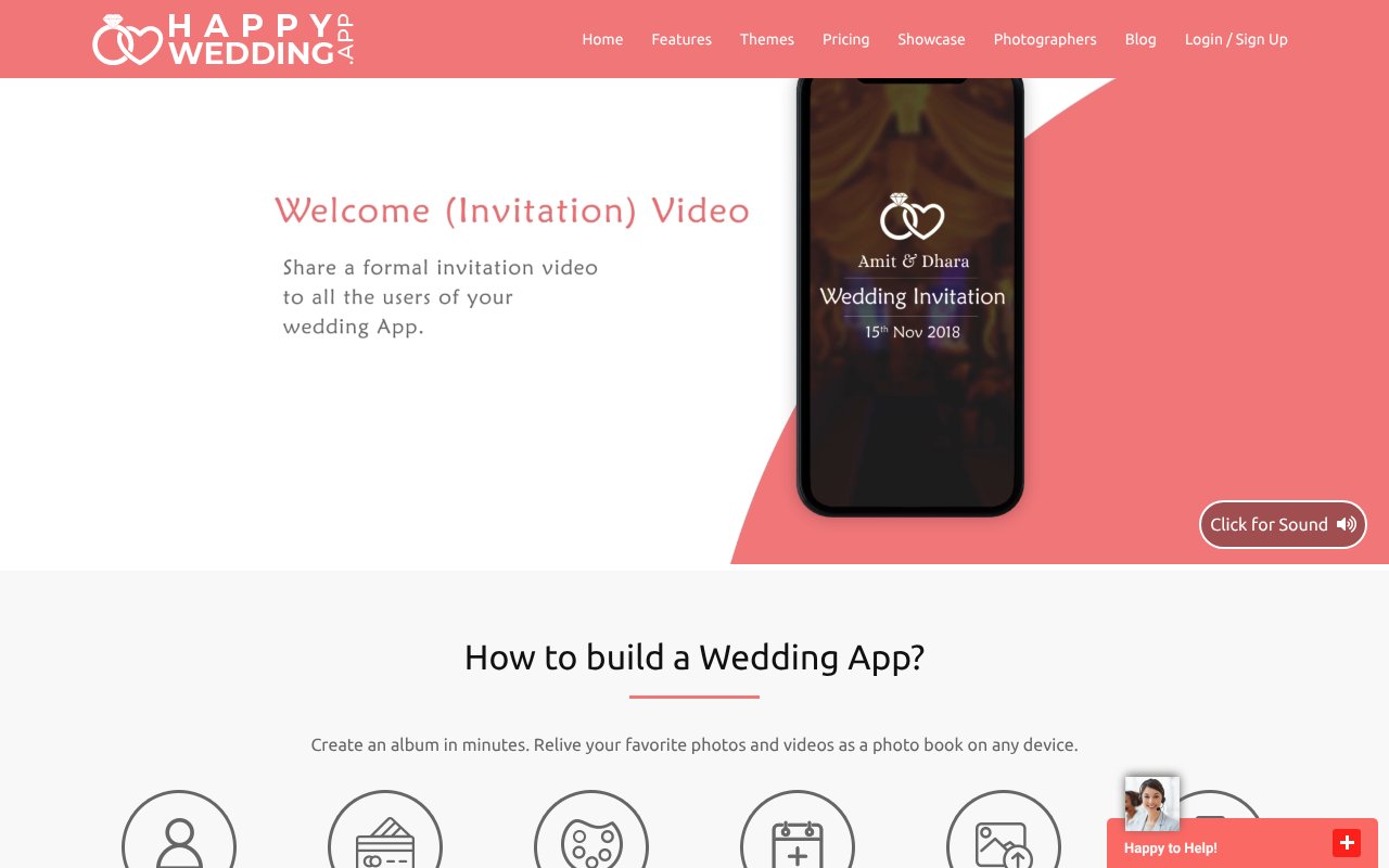 Screenshot of happywedding.app