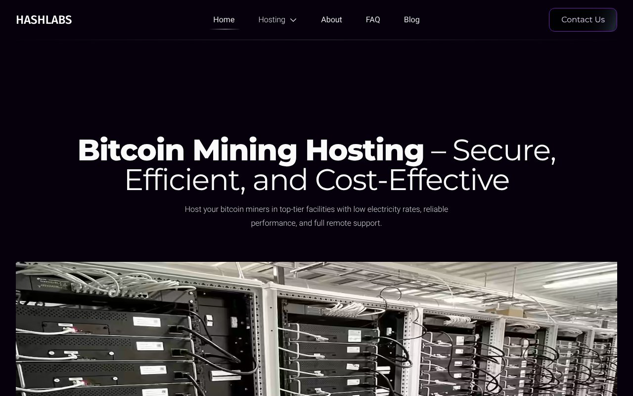 Screenshot of hashlabs.io