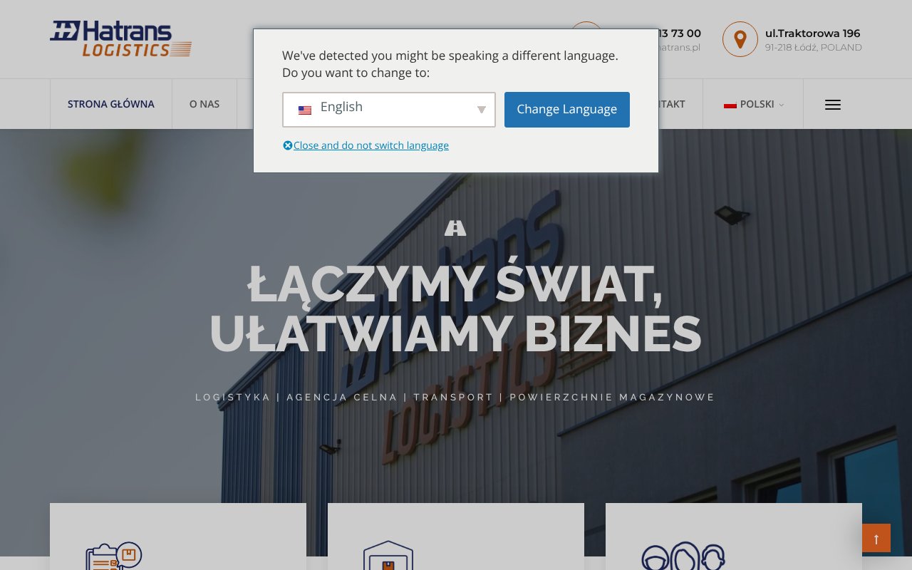Screenshot of hatrans.pl