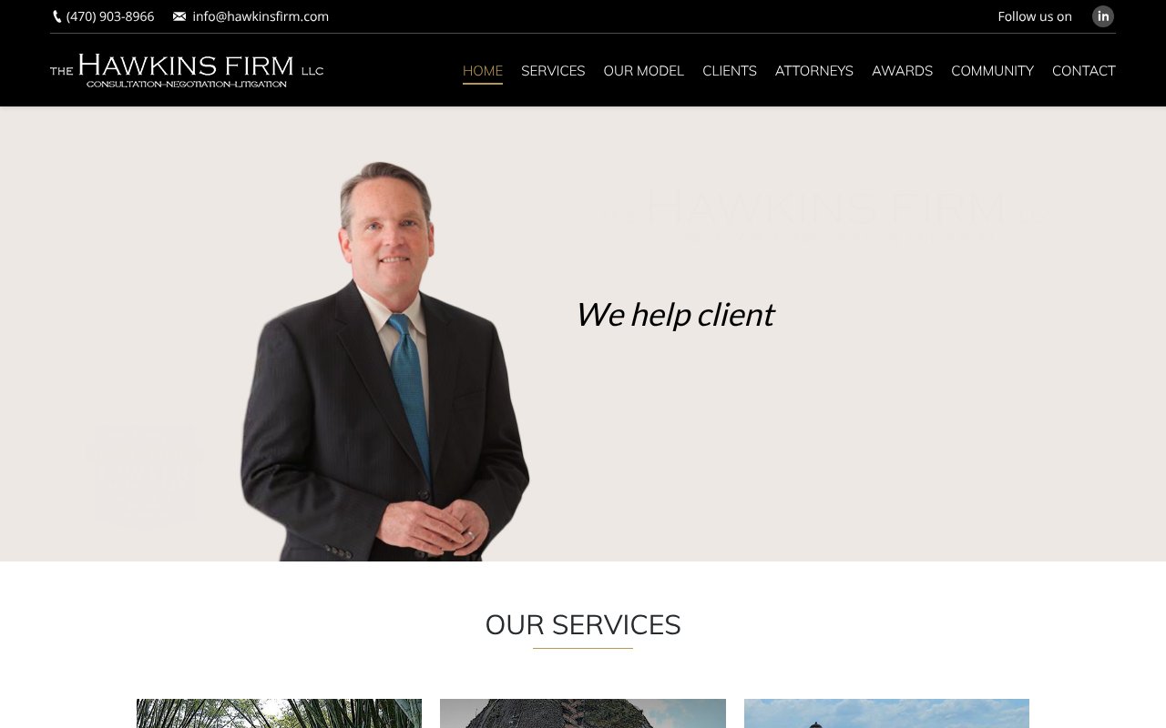 Screenshot of hawkinsfirm.com