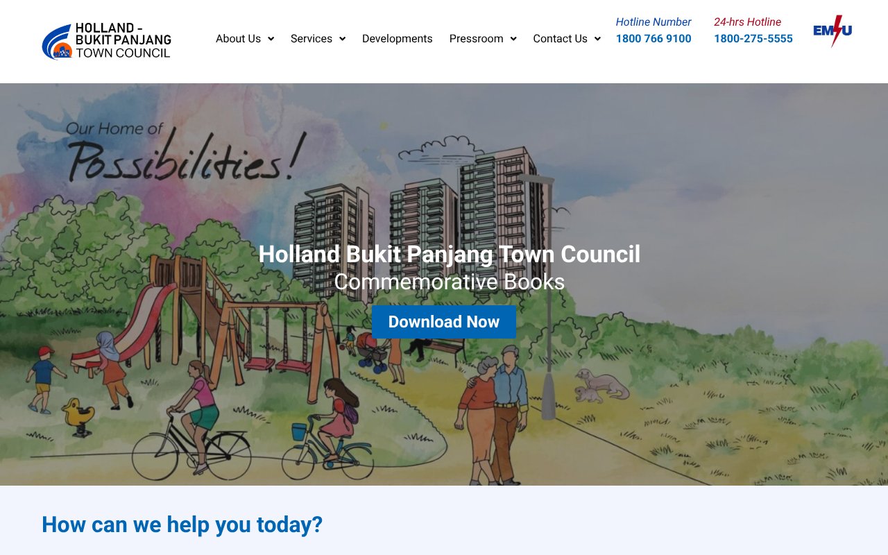 Screenshot of hbptc.org.sg