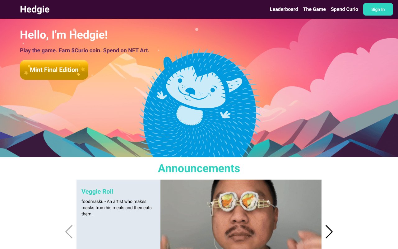 Screenshot of hedgie.io
