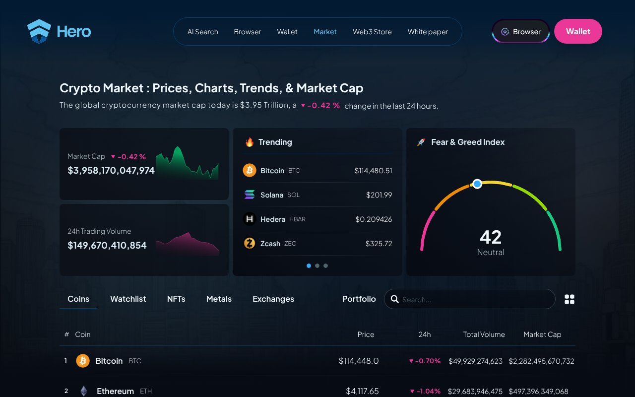 Screenshot of hero.io