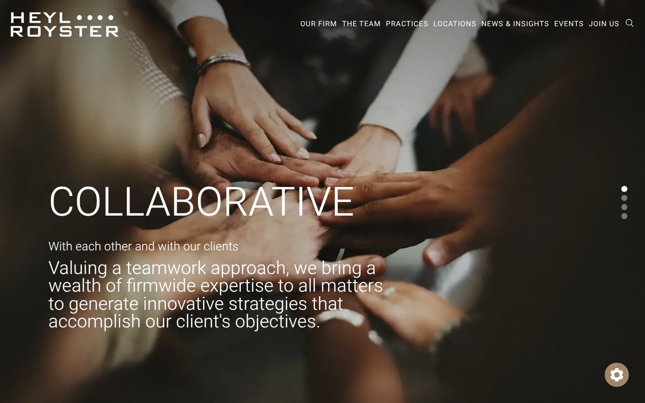 Screenshot of heylroyster.com