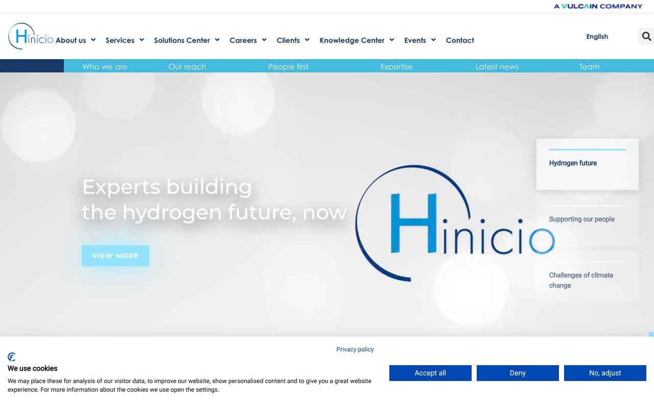 Screenshot of hinicio.com