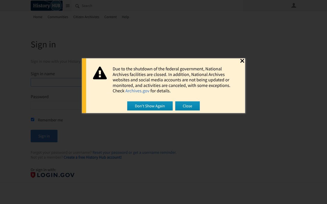 Screenshot of history.gov