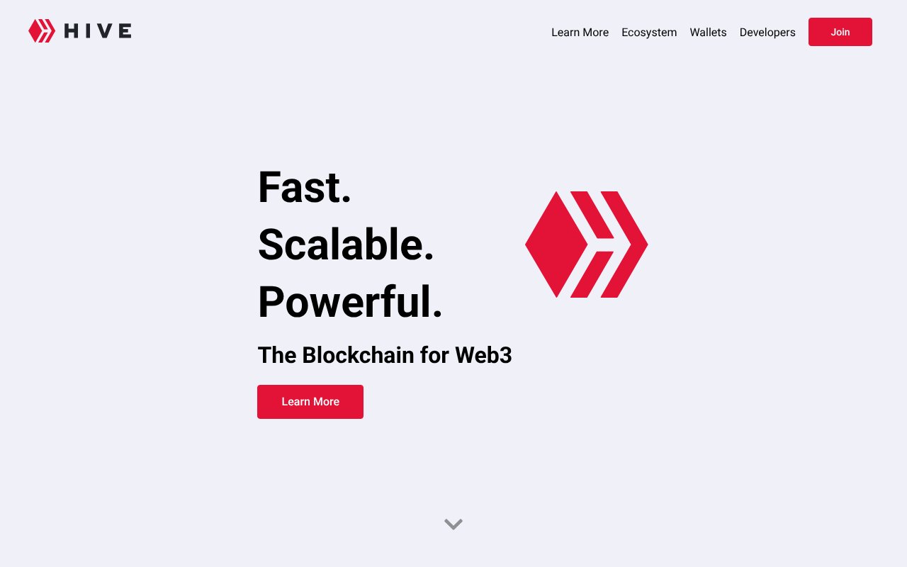 Screenshot of hive.io