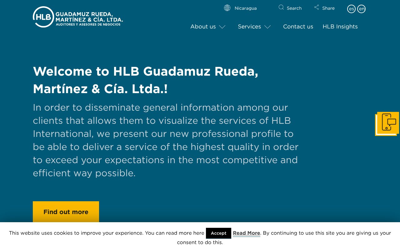 Screenshot of hlbnicaragua.com