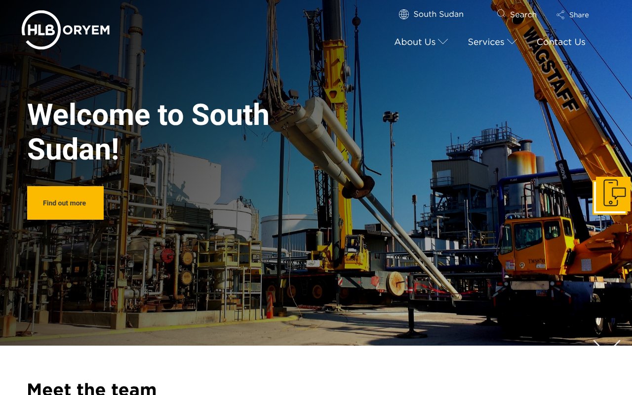 Screenshot of hlbsouthsudan.com