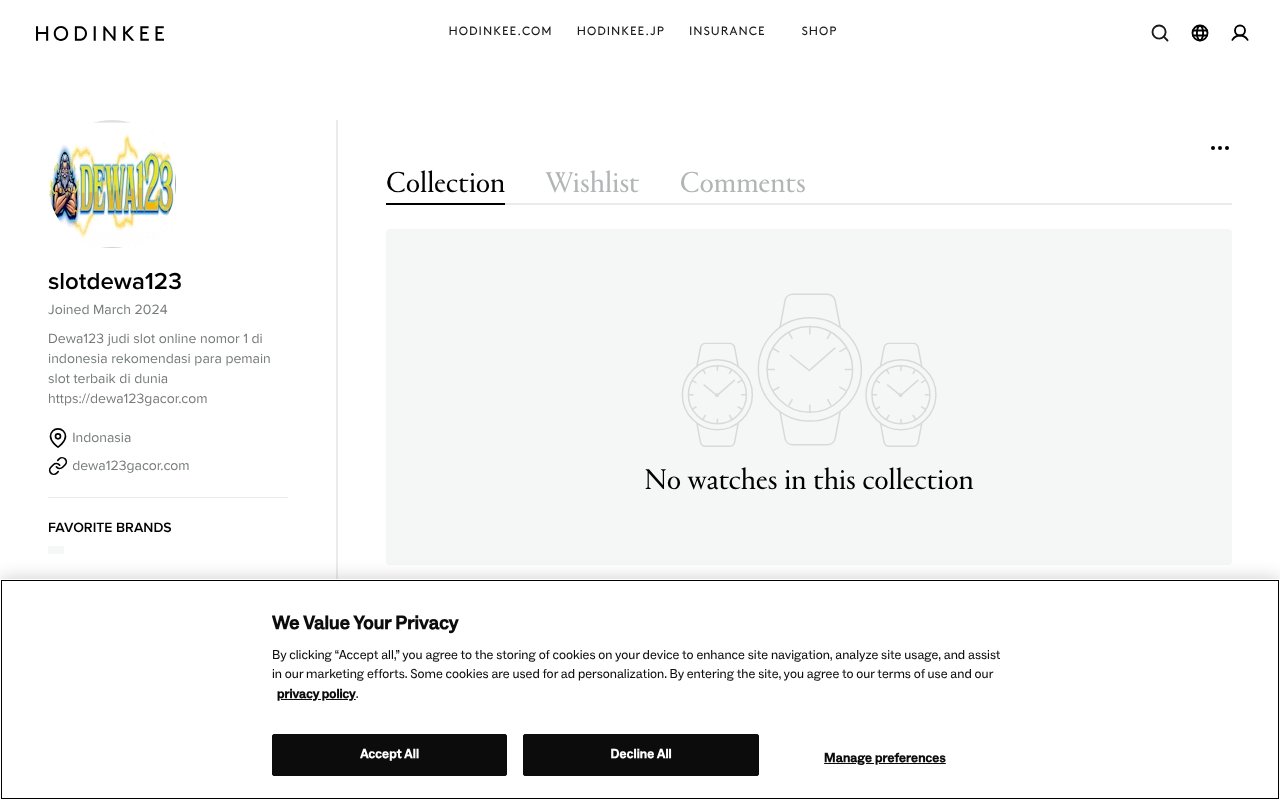 Screenshot of hodinkee.com