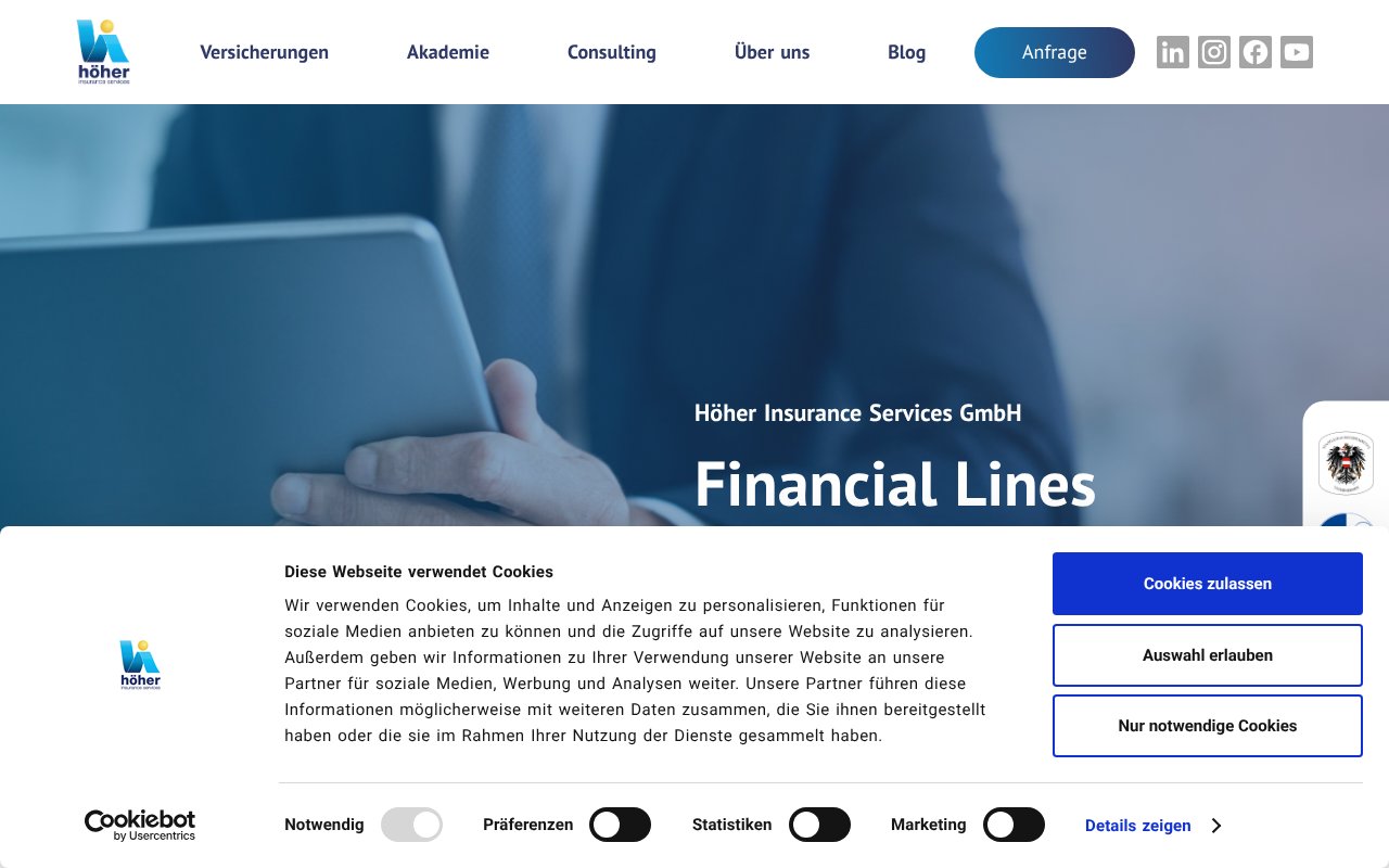 Screenshot of hoeher.info