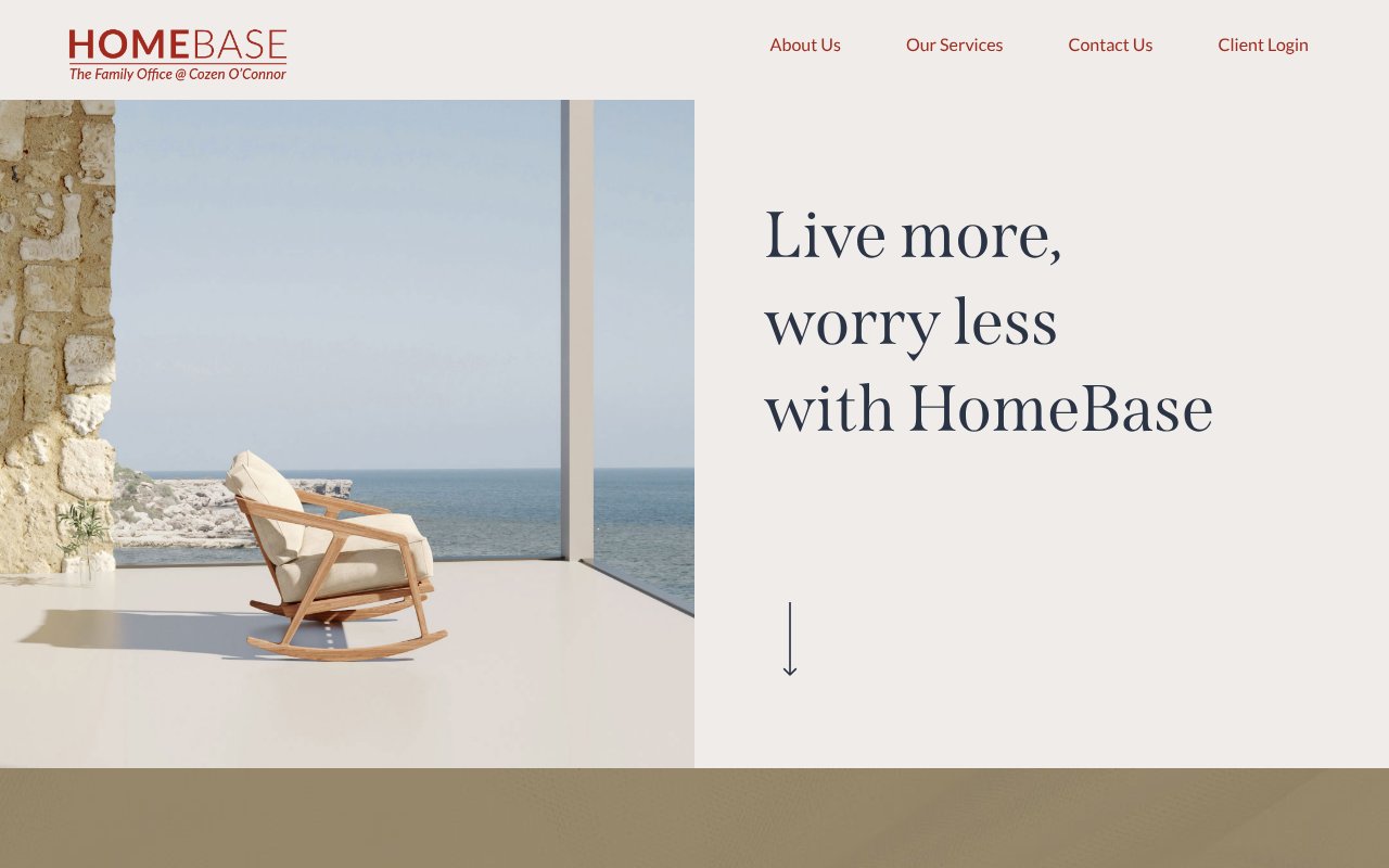 Screenshot of homebasefamilyoffice.com