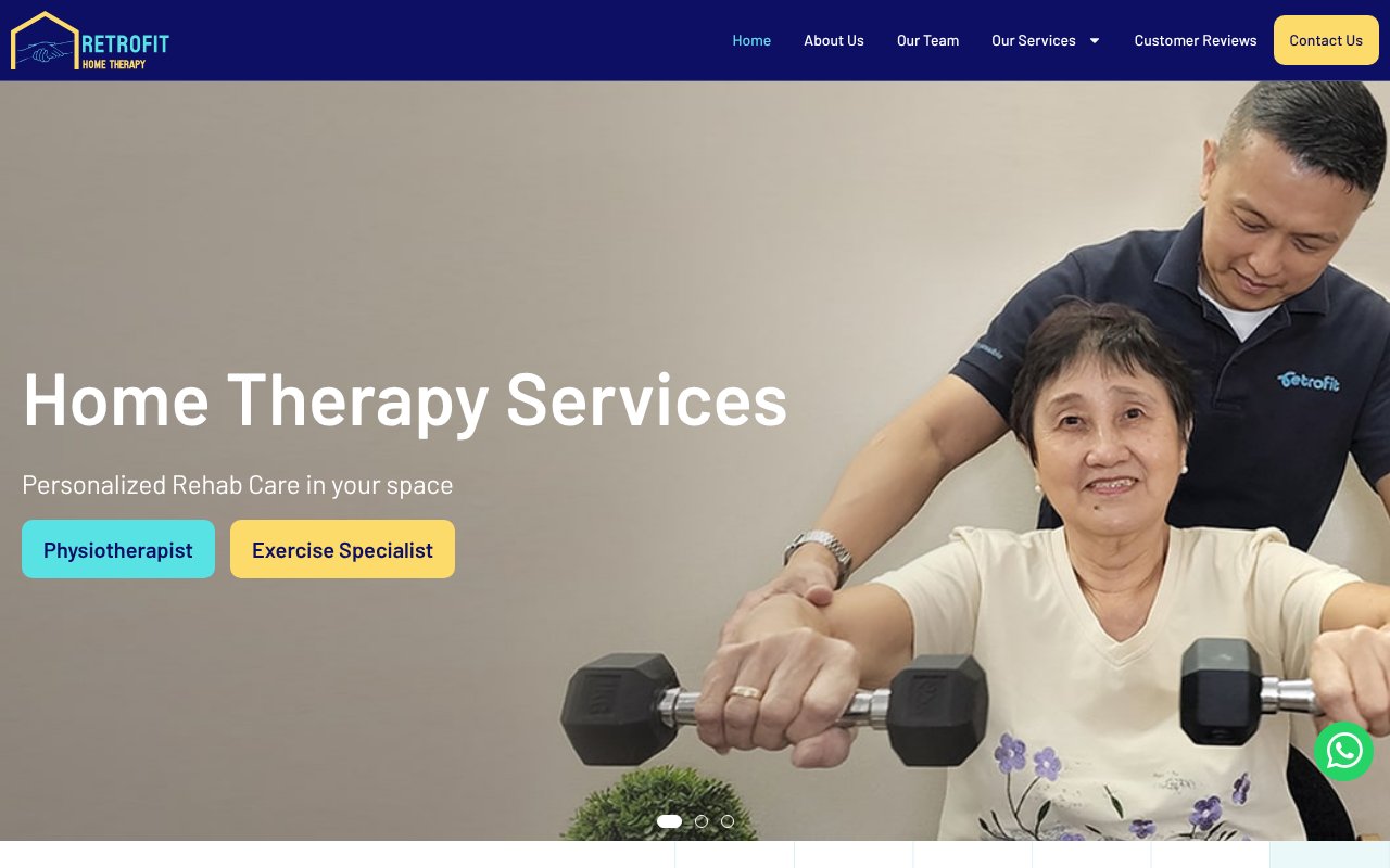 Screenshot of hometherapy.sg