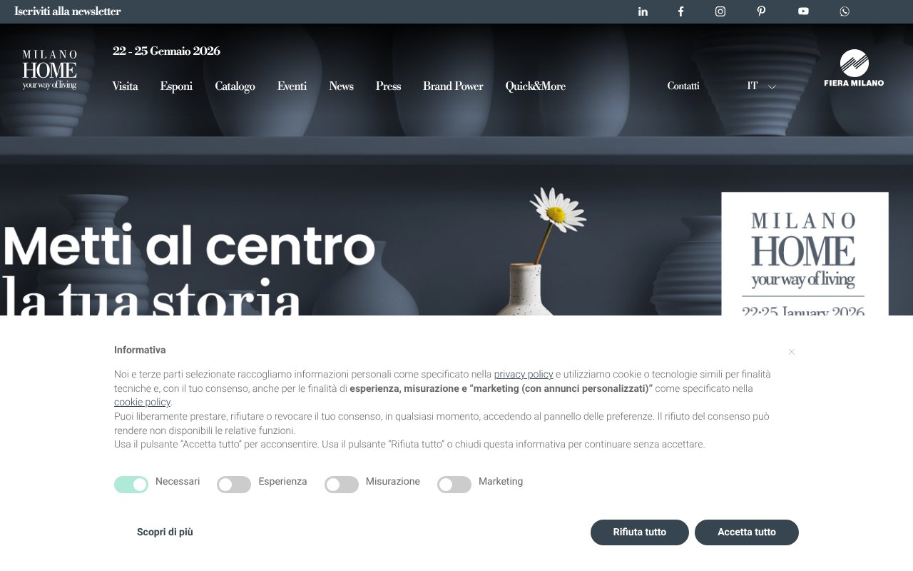 Screenshot of homimilano.com