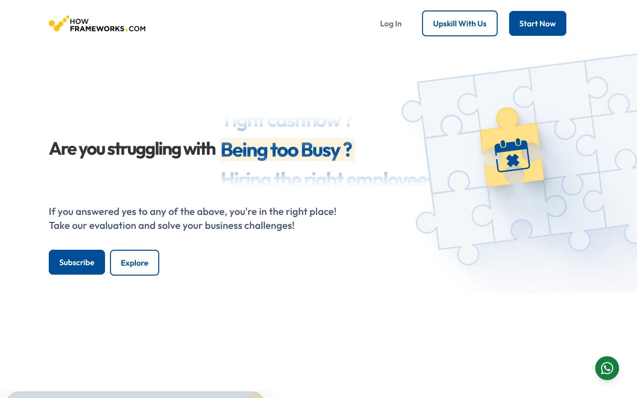 Screenshot of howframeworks.com