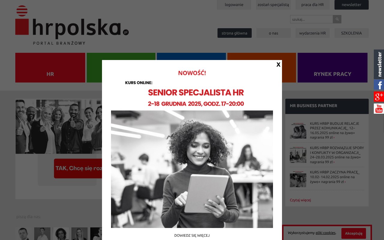 Screenshot of hrpolska.pl