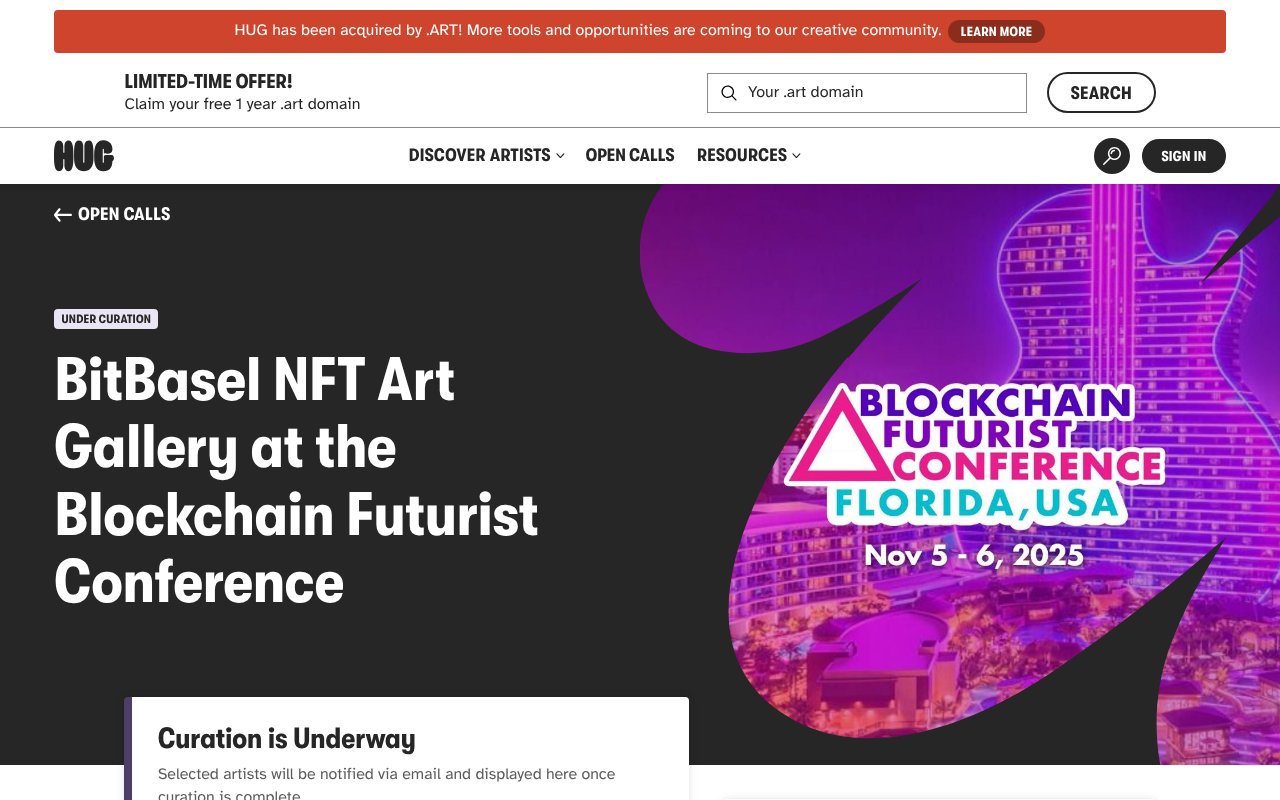 Screenshot of hug.art